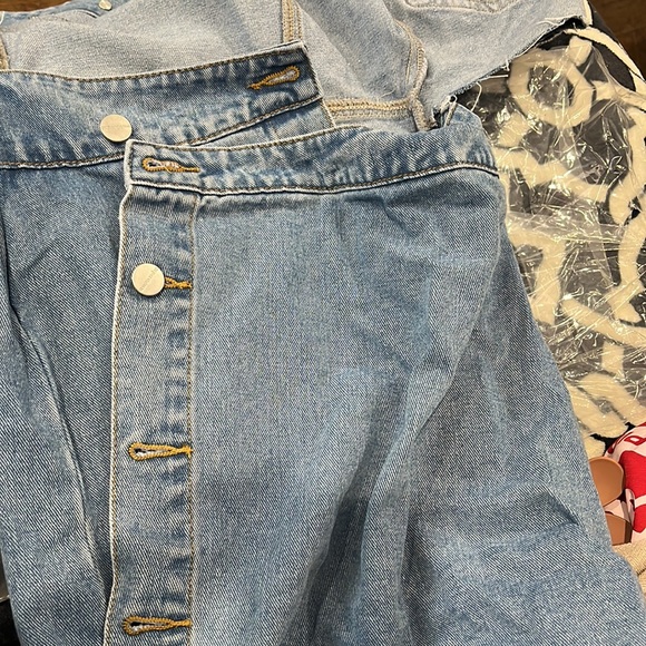 Revolve Superdown Mika Button Up Denim Dress XS Jean Cutout Disco Cowgirl NEW - Picture 7 of 9